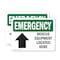 Signmission Rescue Equipment Located Here, 14 in W x Rectangle, Plastic OS-2PACK-EM-P-1014-L-10350 - alternate 1